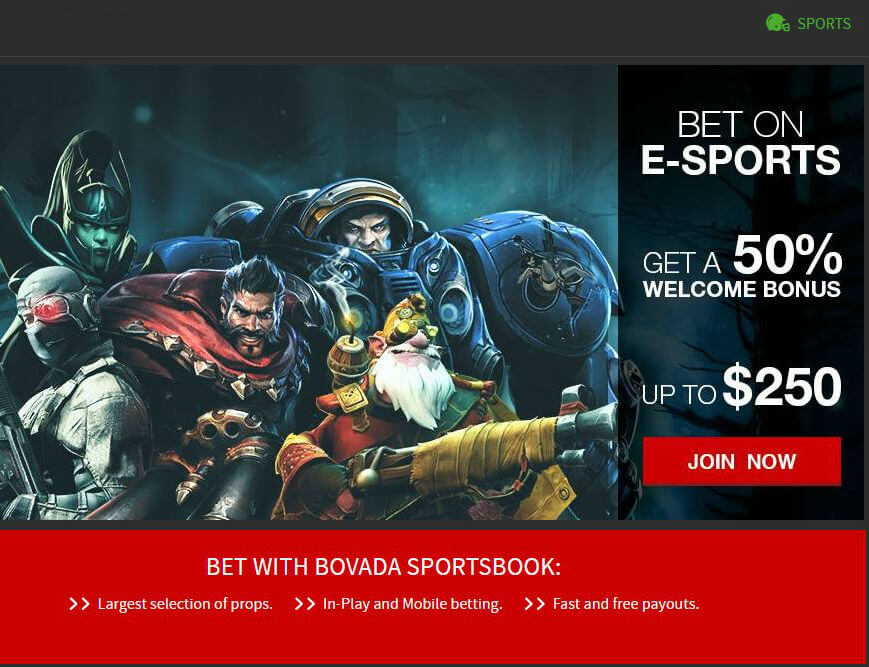 Bovada E-Sports betting offers